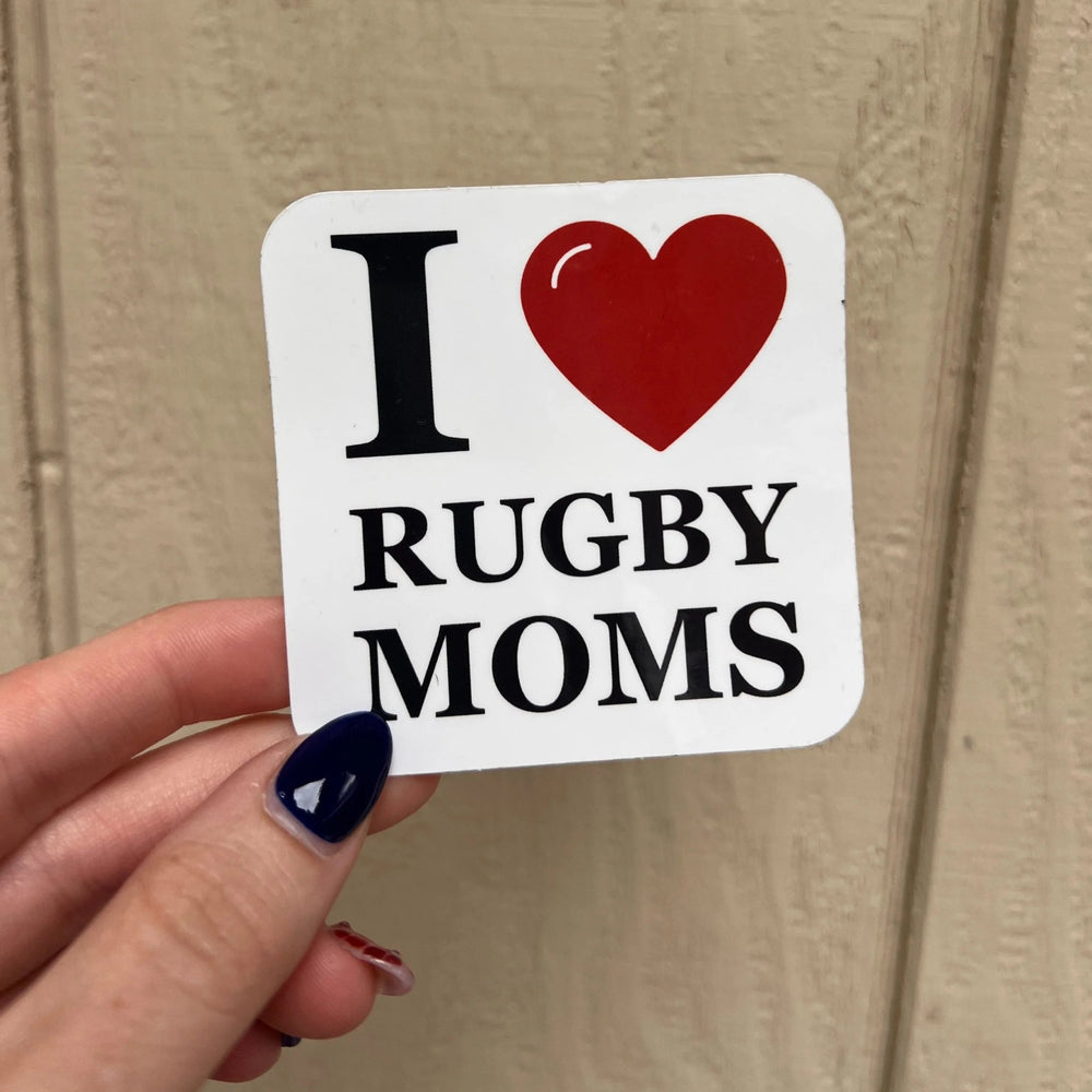 I <3 Rugby Moms Sticker - Modish Rugger