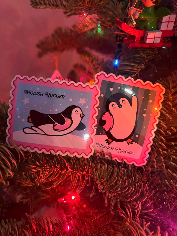 Penguin Rugby Celebration – Die Cut Vinyl Sticker (Glossy) - Modish Rugger