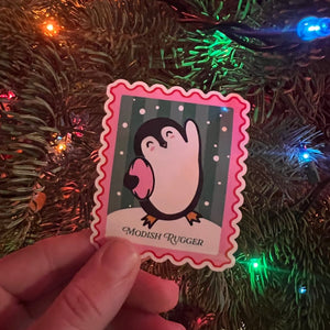 Penguin Rugby Celebration – Die Cut Vinyl Sticker (Glossy) - Modish Rugger