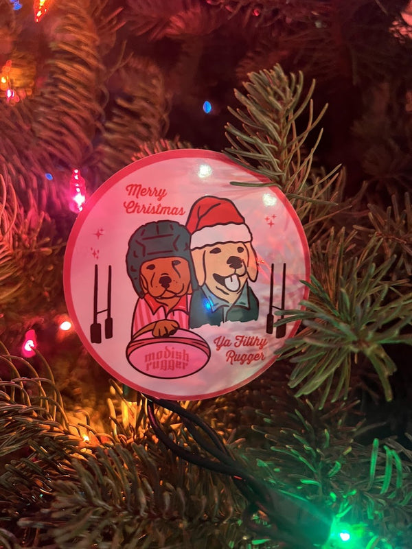 Rugby Dogs Christmas – Die Cut Vinyl Sticker (Glossy) - Modish Rugger